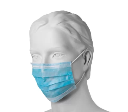 фото 2 маска медицинская трехслойная нестерильная голубая славна