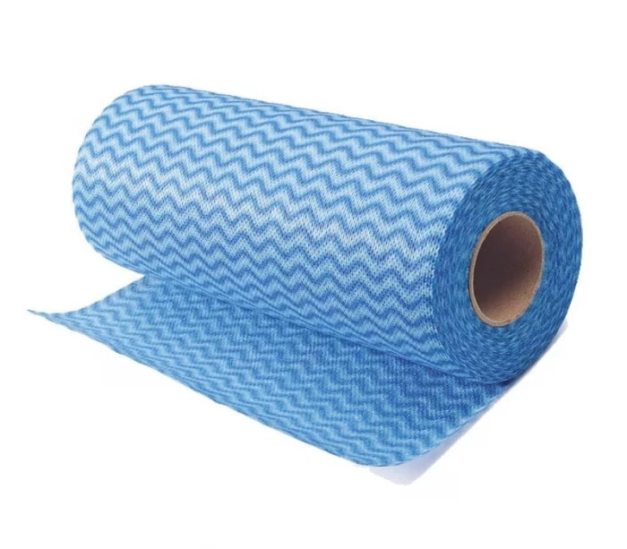 фото полотенце спанлейс сетка голубая волна