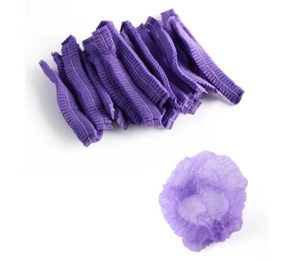 фото шапочка одноразовая нестерильная фиолетовая