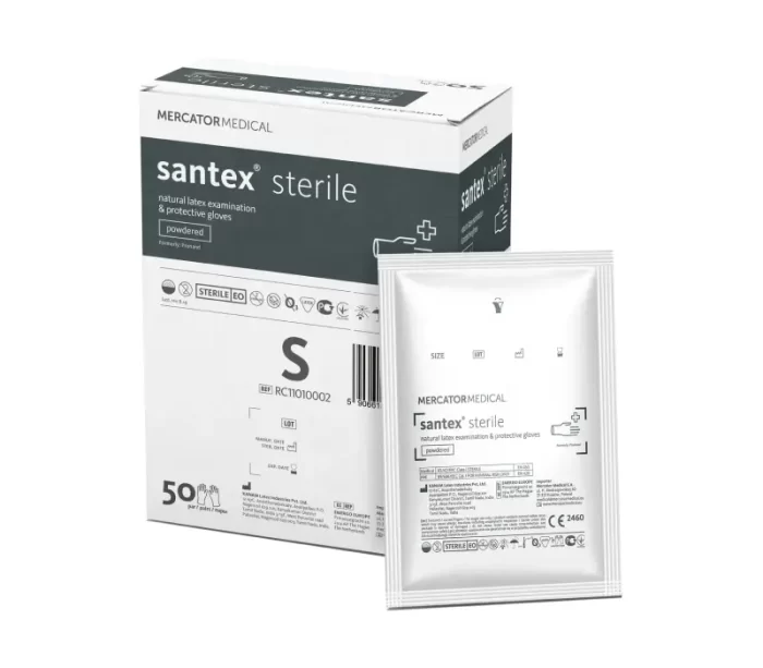 фото перчатки латексные Santex S